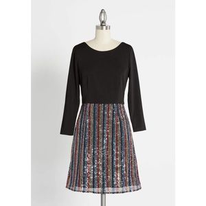 NWOT [ModCloth] Beguile & Blaze Rainbow Sequined Dress by Hutch - Size 8